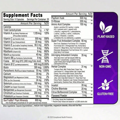 Immuno 150, Immune Support Supplement, Packed With 70 Plant Minerals, 13 Essential Vitamins And 68 Additional Nutrients-150 Vegetable Capsules- Immune Boost For All Age Groups