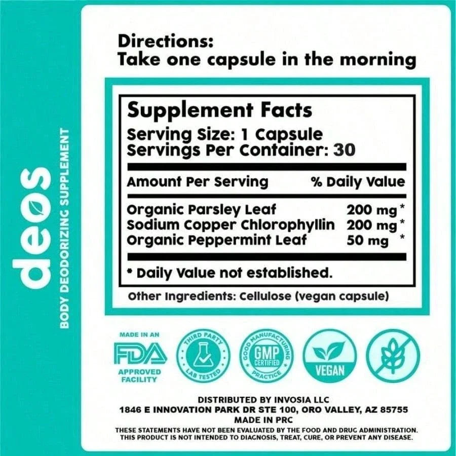 Miriyalyad Full Body Deodorant Supplement| InternalDeodorant Full Body|Multi Pack 1PCS