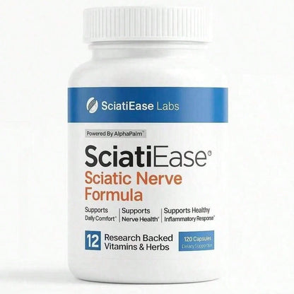 SciatiEase Sciatic Nerve Health Support Supplement - 120 Capsules With AlphaPalm, Pea, Vitamin B Complex, Alpha Lipoic Acid 300mg, Fast-Absorbing Formula For Nerve Comfort - Healthcare Sciatica Relief