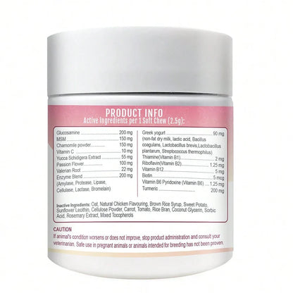 Multivitamin Chews For Dogs - Dog Vitamins With Probiotics, Glucosamine & Digestive Enzymes, Supports Joint Health, Immune System & Gut For Senior & Puppy,Chicken Flavor, 30Ct (ND-015)
