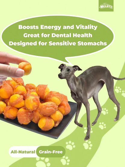 helety 200g/500g/1000gDog Snacks, Chicken And Duck Meat Rolls, Egg Yolk Dog Teeth Grinding Snacks, Teeth Cleaning Snacks, Interactive Pet Snacks
