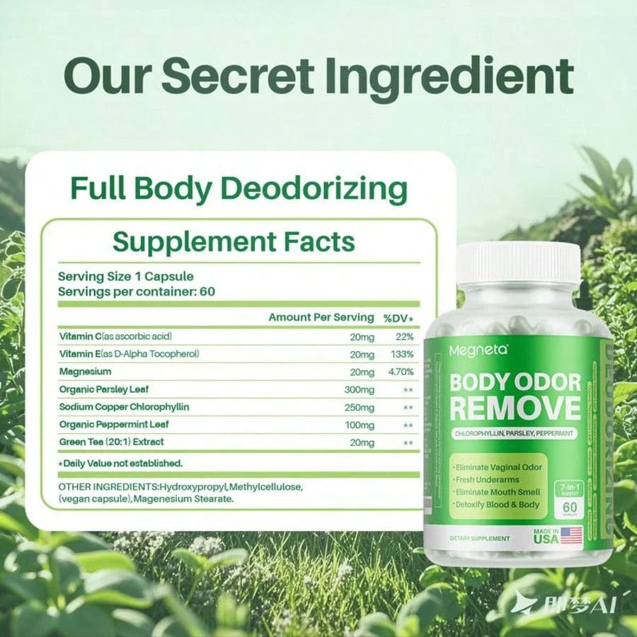 Say Goodbye To Body Odor – Full-Body Freshness Bundle, For Women, Dietary Supplement,