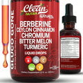 Organic Ceylon Cinnamon Berberine Liquid Drops Supplement With Bitter Melon Extract, Glucomannan, Gymnema, Chromium, Turmeric, Organic Panax Ginseng, Daily Healthy, For Women, For Man
