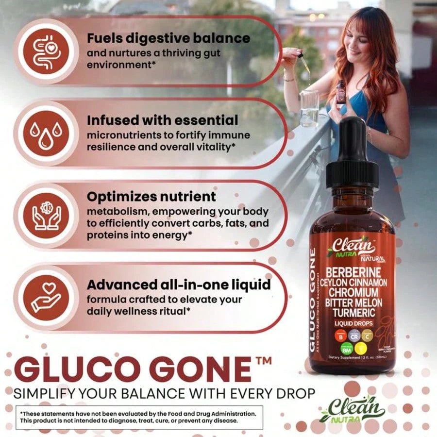 Organic Ceylon Cinnamon Berberine Liquid Drops Supplement With Bitter Melon Extract, Glucomannan, Gymnema, Chromium, Turmeric, Organic Panax Ginseng, Daily Healthy, For Women, For Man