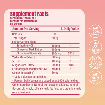 LeeFar Cutting Drink Mix –| Strawberry Açaí Flavor – 30 Servings, For Women,  Dietary Supplement