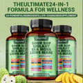 Multi Bottles - Soursop Dietary Supplement, Rich In Antioxidants, 120 Capsules Per Bottle, With Added Shiitake Mushroom, Seaweed, And Lion's Mane Mushroom, 24 In 1, Supports Skin, Joint, And Bone Health, Free Shipping, For Women, For Men