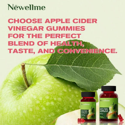 Apple Cider Vinegar Gummies Formulated To Support Normal Energy Levels & Gut Health - Supports Digestion, Detox & Cleansing - ACV Gummies W/VIT B12 Dietary Edible Fitness, Probióticos Originales, Weight Loss Products, Gummies For Women