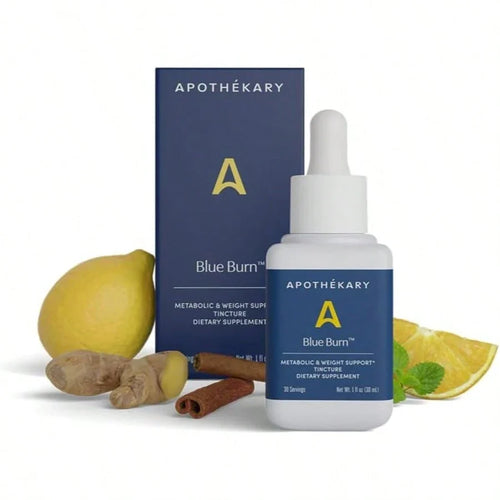 Apothékary Blue Burn Herbal Supplement Liquid Drops, Metabolism And Weight Management Support, Clinically-Tested, Made In The USA, 1 Fl Oz, 30 Servings, For Men, For Women, Weight Loss