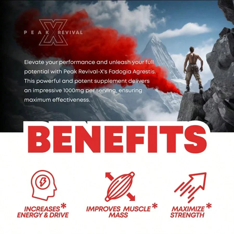 Peak Revival-X Alpha Muscle Stack -2000mg Total Strength Formula Turkesterone +Tongkat Ali+ Fadogia Agrestis Build Muscle,Boost Drive & Recover Fast