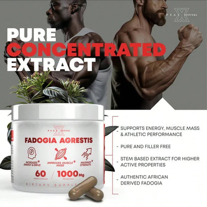 Peak Revival-X Alpha Muscle Stack -2000mg Total Strength Formula Turkesterone +Tongkat Ali+ Fadogia Agrestis Build Muscle,Boost Drive & Recover Fast