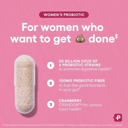 Physician's Choice Women's Probiotic Daily Digestive, Gut Health, Urinary Tract, And Immune Support For Women With 50B CFUs, Cranberry & Prebiotics, For Women,  Daily Health, Probióticos Originales