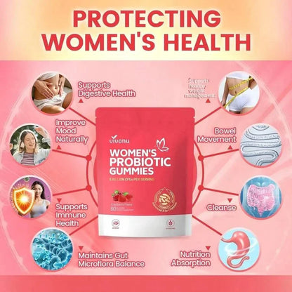 Viv0Nu Women's Probiotics, Women's Balanced PH Gum, Maintain Healthy Odor, Yeast Balance And Microbial Vitamin C, Enhance Immunity - Cranberry Probiotics