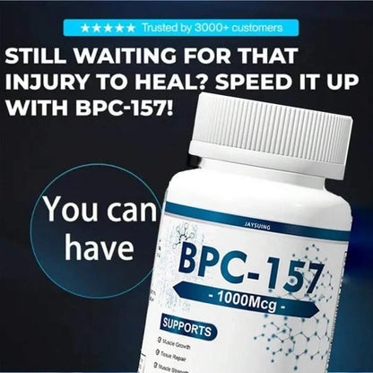 BPC-157 1000mcg Peptide Formula - Enhanced Muscle Growth + Post-Workout Recovery Supplement - Gluten-Free, Vegan Friendly, 60 Capsules