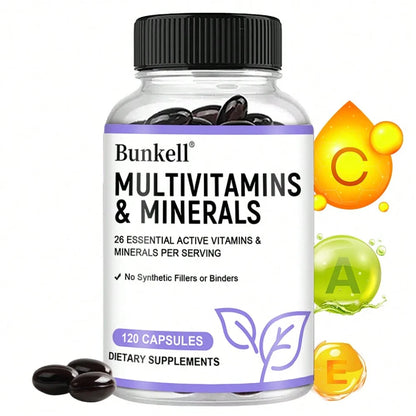 Mineral & Vitamin Complex Capsules - With Vitamin A, Vitamin D3 &Pantothenic Acid - 120 Capsules