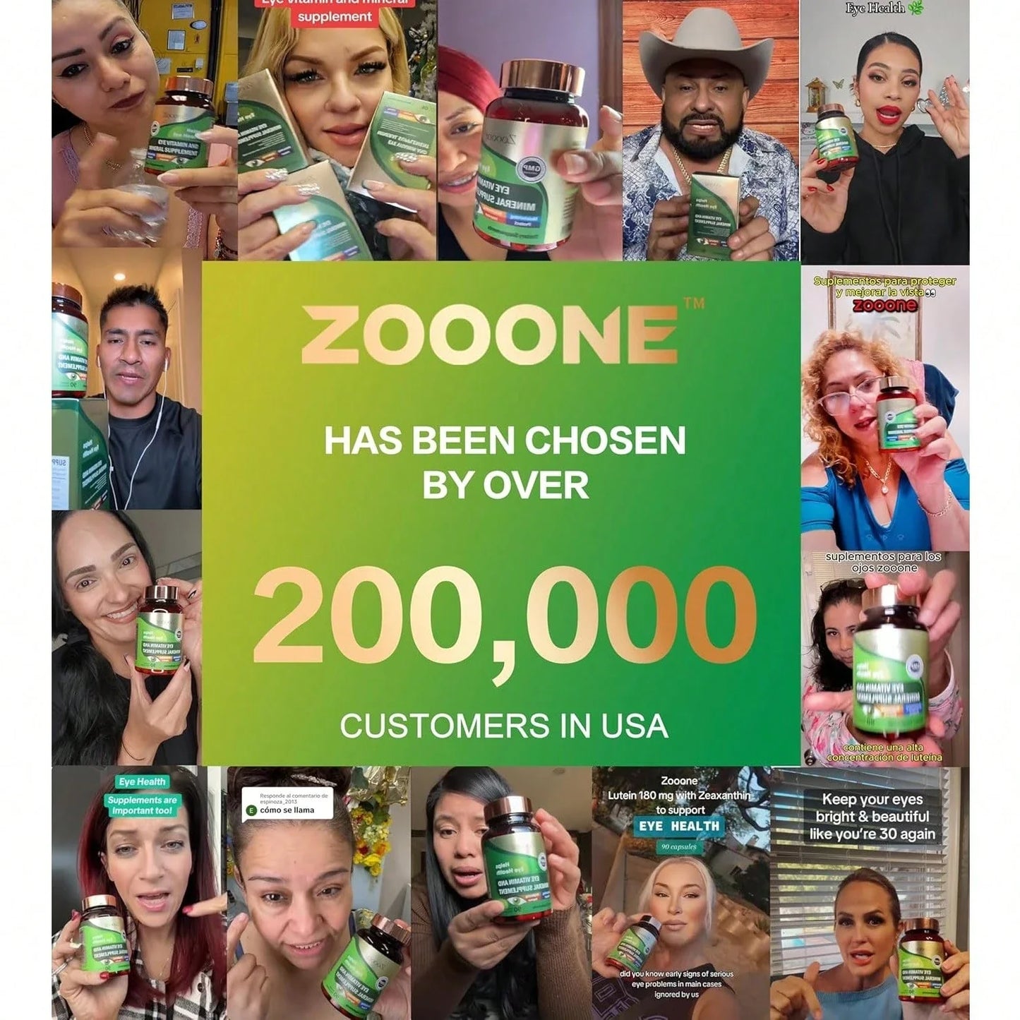 Zooone Lutein And Zeaxanthin Eye Vitamins, Eye Vitamin And Mineral Supplement With Vitamin C E Zinc Copper, Vision Support For Macular Degeneration, Eye Health Pills For Adults & Seniors, 90 Capsules Vitamins