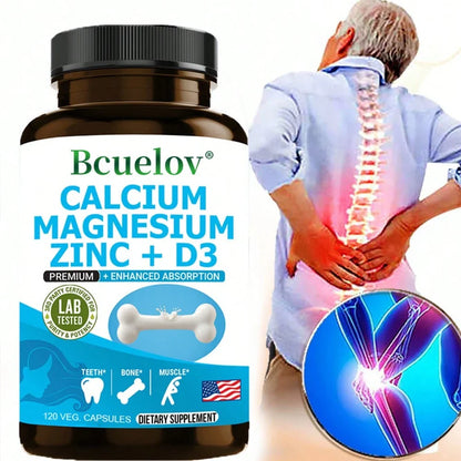 120 Capsules - With Calcium, Magnesium & Zinc, Support Energy Levels