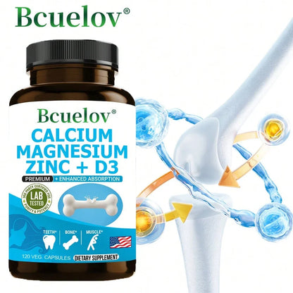 120 Capsules - With Calcium, Magnesium & Zinc, Support Energy Levels