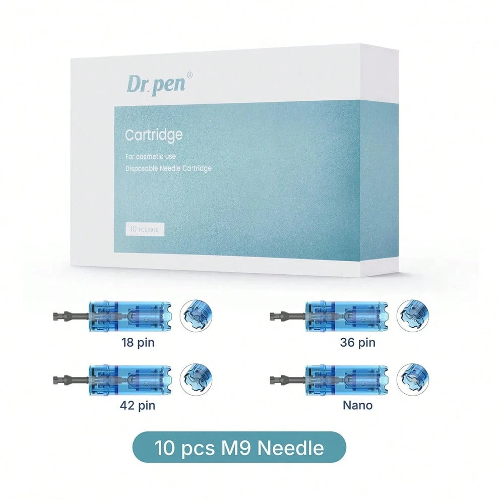 10pcs Disposable Derma Pen M9 Needle Cartridge 18pins,36pins,42pins,Nano-R For Dermapen M9 Replacement New Anti-Blackflow Design