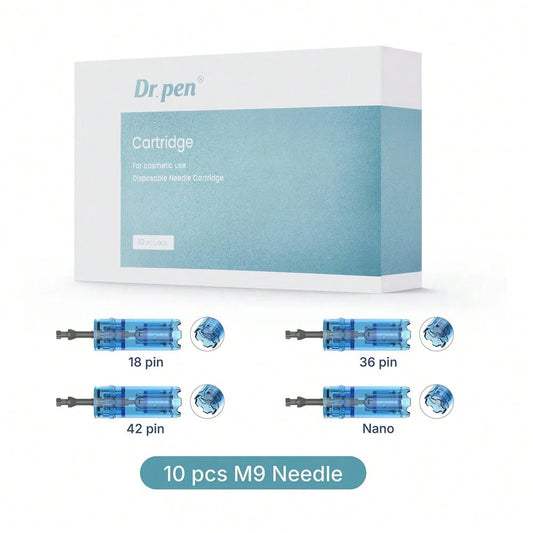 10pcs Disposable Derma Pen M9 Needle Cartridge 18pins,36pins,42pins,Nano-R For Dermapen M9 Replacement New Anti-Blackflow Design