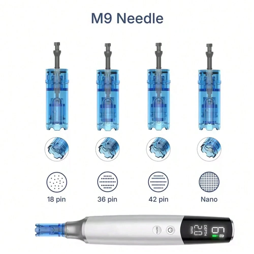 10pcs Disposable Derma Pen M9 Needle Cartridge 18pins,36pins,42pins,Nano-R For Dermapen M9 Replacement New Anti-Blackflow Design