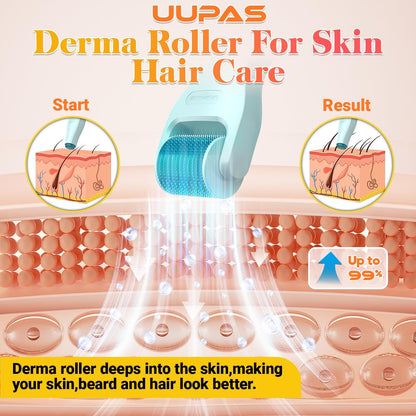Dr.pen 3-In-1/5-In-1 Titanium Microneedle Derma Roller Set With Disinfection Slot/Protective Cover, Multiple Sizes For Face, Body And Beard, Microneedle Roller System, Minoxidil, Microneedle Therapy, Beauty, Skincare, Spa, Self-Care,