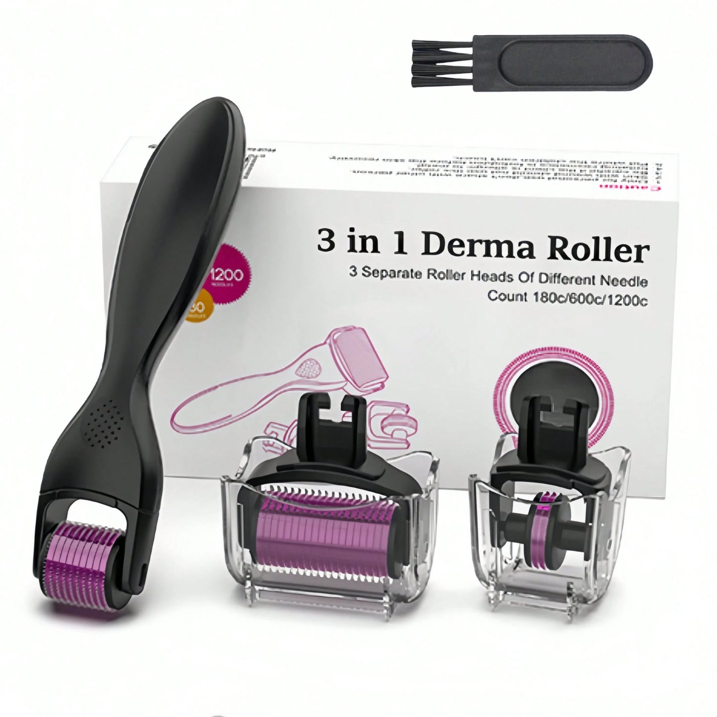 Dr.pen 3-In-1/5-In-1 Titanium Microneedle Derma Roller Set With Disinfection Slot/Protective Cover, Multiple Sizes For Face, Body And Beard, Microneedle Roller System, Minoxidil, Microneedle Therapy, Beauty, Skincare, Spa, Self-Care,