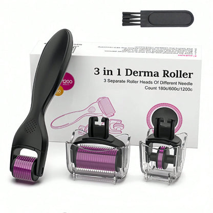Dr.pen 3-In-1/5-In-1 Titanium Microneedle Derma Roller Set With Disinfection Slot/Protective Cover, Multiple Sizes For Face, Body And Beard, Microneedle Roller System, Minoxidil, Microneedle Therapy, Beauty, Skincare, Spa, Self-Care,
