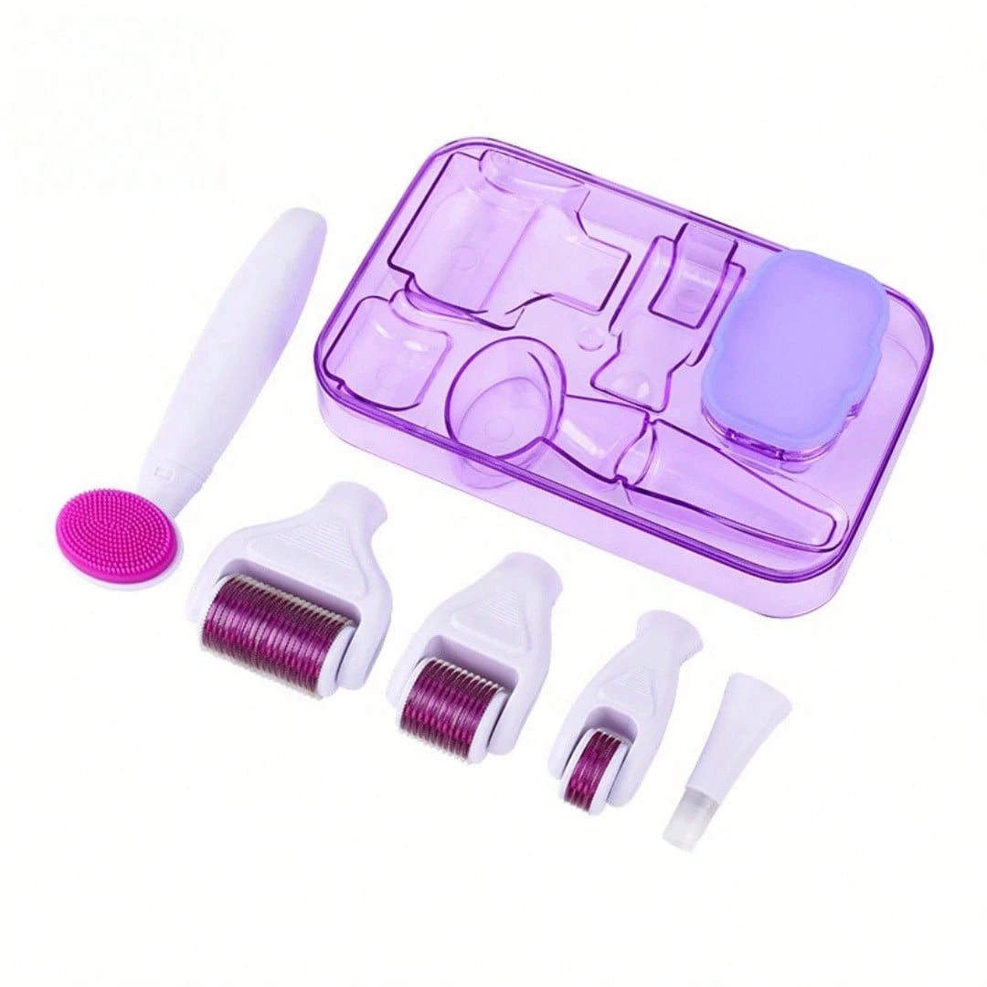 Dr.pen 3-In-1/5-In-1 Titanium Microneedle Derma Roller Set With Disinfection Slot/Protective Cover, Multiple Sizes For Face, Body And Beard, Microneedle Roller System, Minoxidil, Microneedle Therapy, Beauty, Skincare, Spa, Self-Care,
