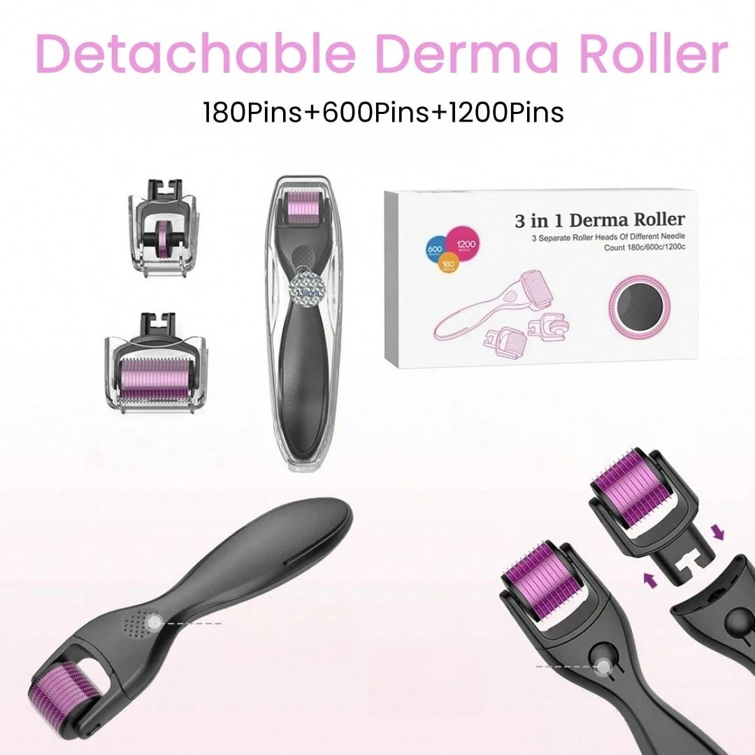 Dr.pen 3-In-1/5-In-1 Titanium Microneedle Derma Roller Set With Disinfection Slot/Protective Cover, Multiple Sizes For Face, Body And Beard, Microneedle Roller System, Minoxidil, Microneedle Therapy, Beauty, Skincare, Spa, Self-Care,