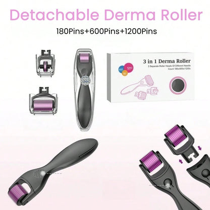 Dr.pen 3-In-1/5-In-1 Titanium Microneedle Derma Roller Set With Disinfection Slot/Protective Cover, Multiple Sizes For Face, Body And Beard, Microneedle Roller System, Minoxidil, Microneedle Therapy, Beauty, Skincare, Spa, Self-Care,