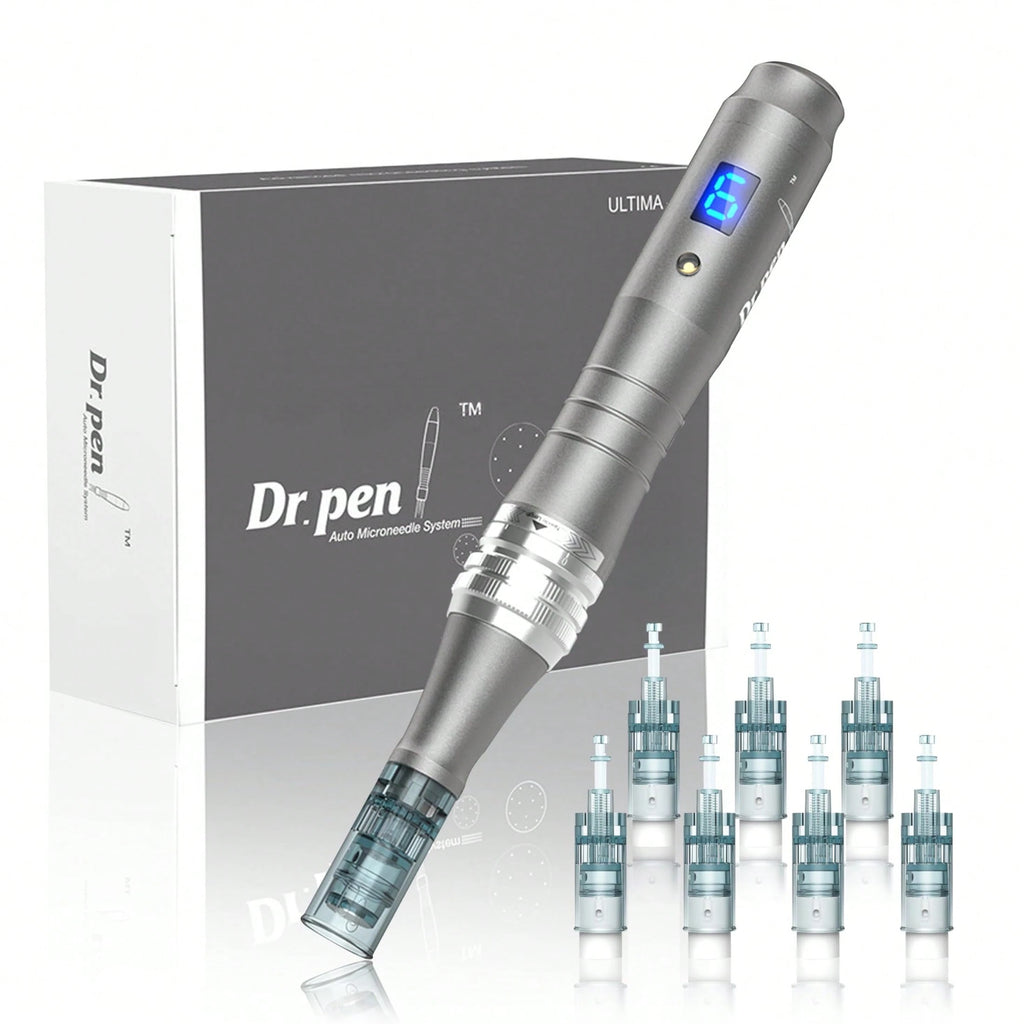 Dr.pen Dr. Pen M8 Skincare Pen Kit - Wireless Ultima M8 Derma Roller With 22pcs Cartridges For Face Body Hair Care, Professional Beauty Skin Device(10pcs Nano,10pcs 42pin, 2pcs16pin Cartridges)