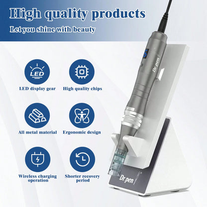 Dr.pen Dr. Pen M8 Skincare Pen Kit - Wireless Ultima M8 Derma Roller With 22pcs Cartridges For Face Body Hair Care, Professional Beauty Skin Device(10pcs Nano,10pcs 42pin, 2pcs16pin Cartridges)