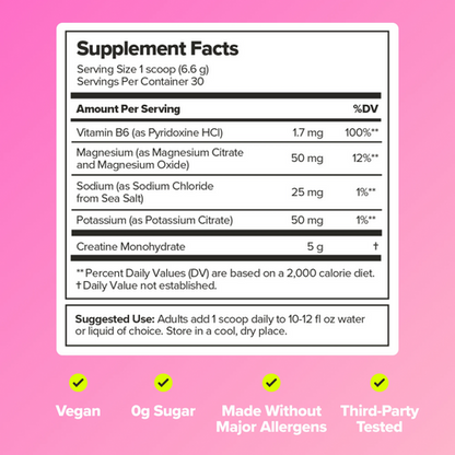 Flo Women’s Daily Creatine + Electrolytes Powder